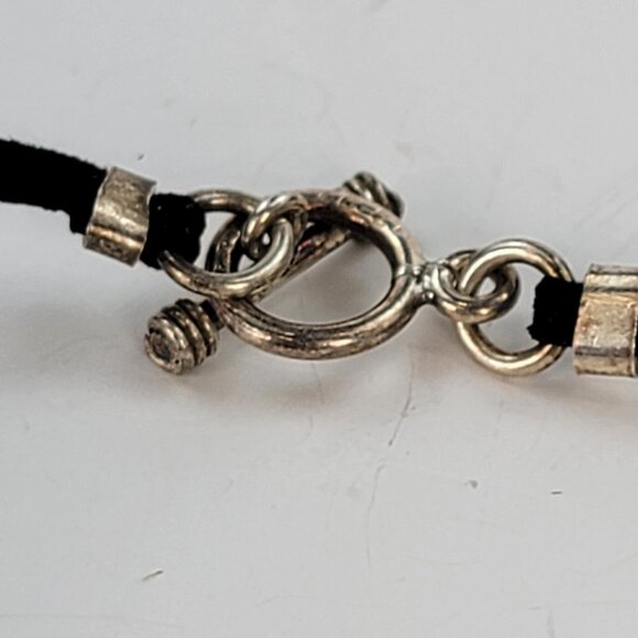 TC 20 Mexico Sterling Silver 925 Jade and Malachite Necklace 16 in Toggle Clasp - Picture 8 of 11